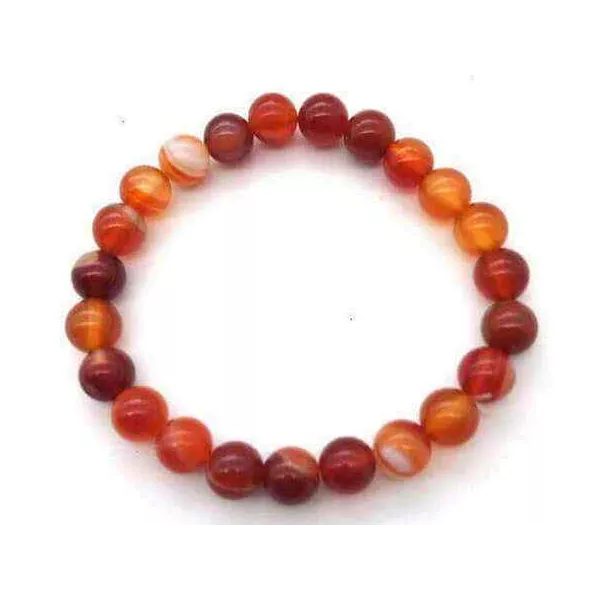 Esoterika - Bracciale Corniola perline 8mm