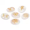 Esoterika - Simboli Wicca Cristallo Di Rocca Set Di 6 -- 3,3x2.3 Cm