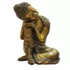 Esoterika - Statua Buddha accovacciato manrtello dorato