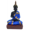 Esoterika - Statua Buddha Thai mantello blu e oro cm 18