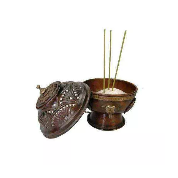 Esoterika - Turibolo Da Appendere In Ottone Stile Antico -- 12 Cm