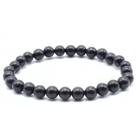 Esoterika - Bracciale Shungite perline 6 mm