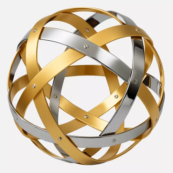 Esoterika - Pentasfera Ø 32CM - CROMO/ORO