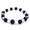 Esoterika - Bracciale Lapislazzuli e Cristallo Di Rocca 1-Mix perle 8m