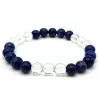 Esoterika - Bracciale Lapislazzuli e Cristallo di rocca 3-Mix perle 8m