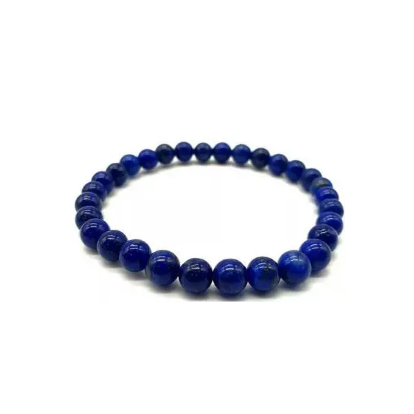 Esoterika - Bracciale Lapislazzuli naturale 'A' perle 6mm