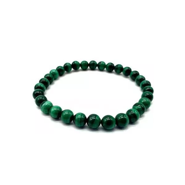 Esoterika - Bracciale Light Malachite perle 6mm