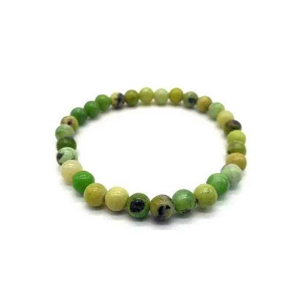 Esoterika - Bracciale Limone Chrysoprase perline 6mm