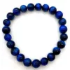 Esoterika - Bracciale Occhio di Tigre Blu perle 8mm