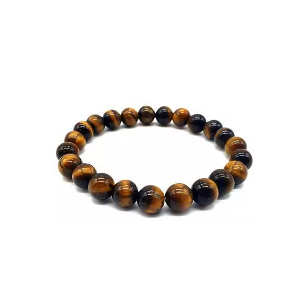 Esoterika - Bracciale Occhio di Tigre perle 8mm