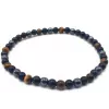 Esoterika - Bracciale Ossidiana nera Ematite Occhio di Tigre perline 4