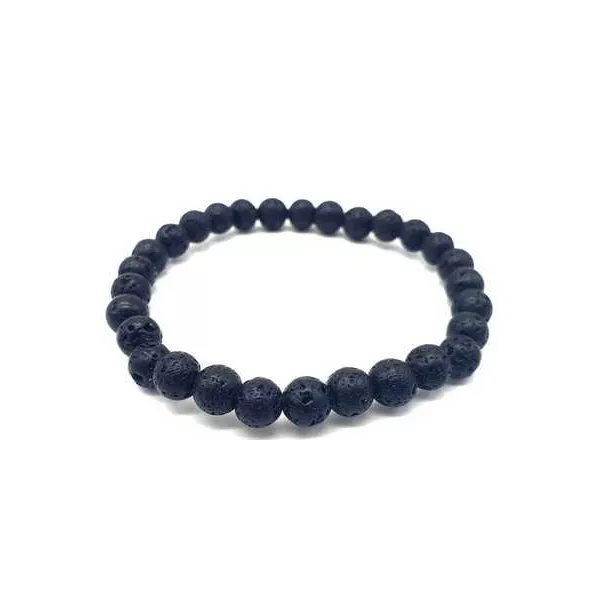 Esoterika - Bracciale Pietra di Lava perle 6mm