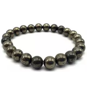 Esoterika - Bracciale Pirite perline 8mm