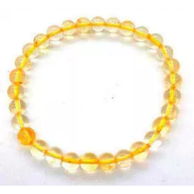 Esoterika - Bracciale Quarzo Citrino Naturale perline 6mm