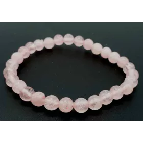 Esoterika - Bracciale Quarzo rosa Perle 6mm