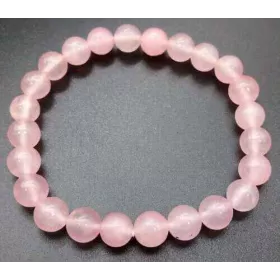 Esoterika - Bracciale Quarzo rosa Perle 8mm