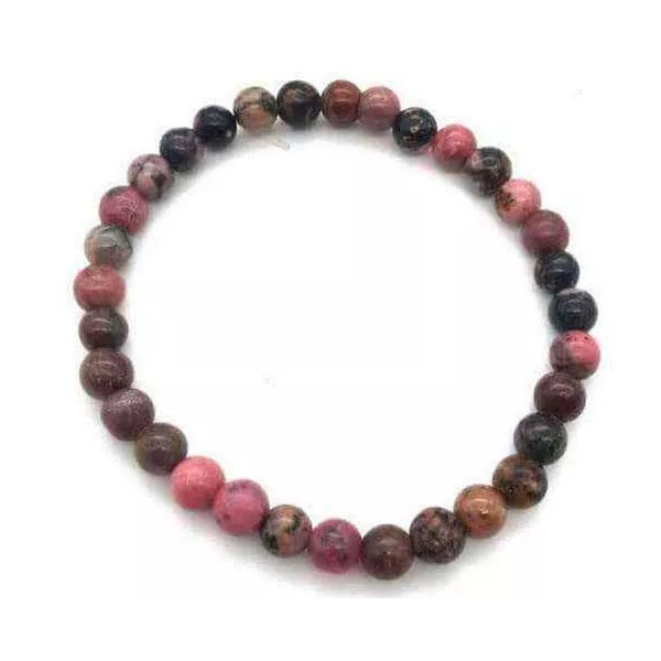 Esoterika - Bracciale Rodonite perline 6mm