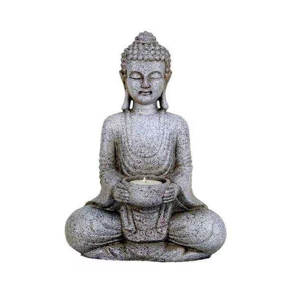 Esoterika - Buddha con portalumino color grigio