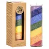 Esoterika - Candela Chakra Non Profumata In Vetro -- 21x6,5 Cm
