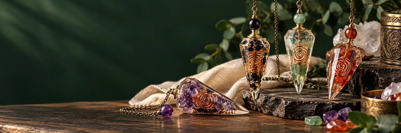 Pendoli in orgonite · Esoterismo