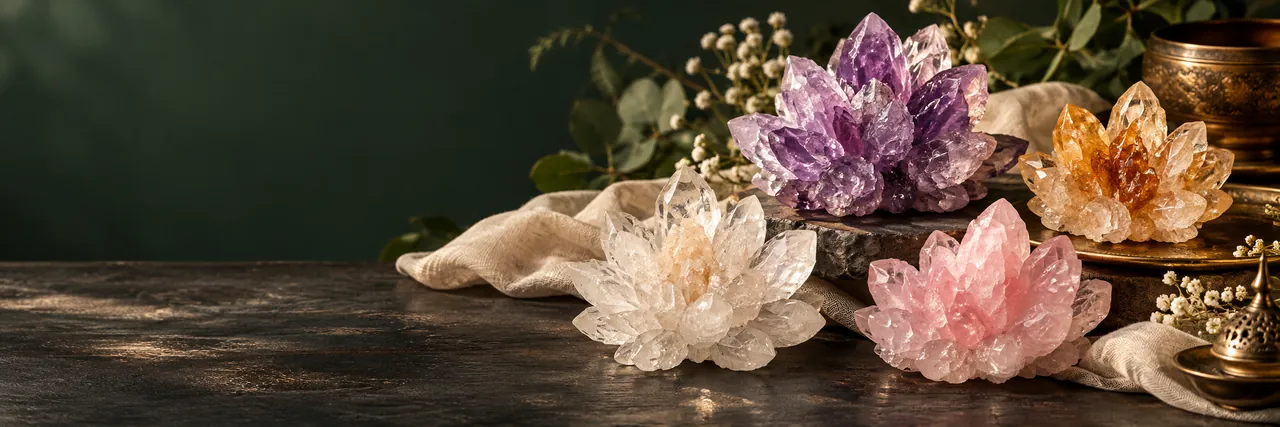 Cristalli a fiore · Pietre-Cristalli