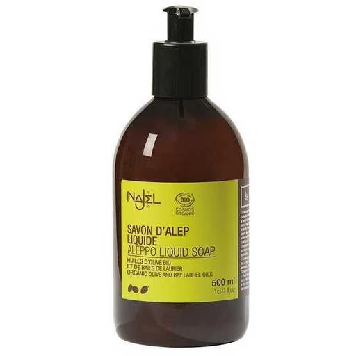 Sapone Di Aleppo Liquido In Flacone Erogatore Bio -- 500 Ml