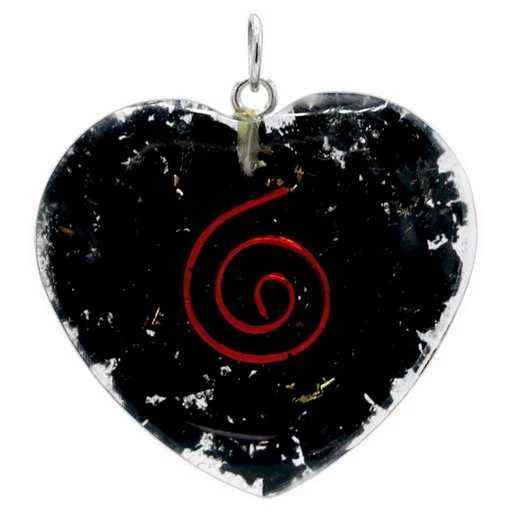 Ciondolo A Forma Di Cuore In Shungite -- 3,5 Cm