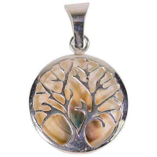 Ciondolo Albero Della Vita E Opercolo Argento 925 -- 3,0x1.8