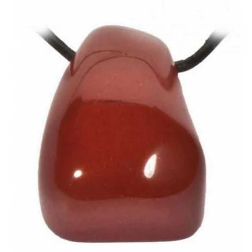 Ciondolo Diaspro Rosso A Forato Senza Filo -- 2,5-3.5 Cm
