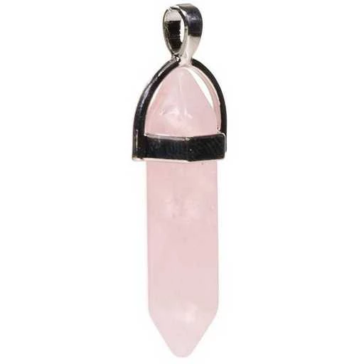 Ciondolo Quarzo Rosa -- 4 Cm