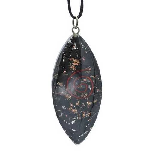 Ciondolo Orgonite in Shungite Ovale -- 5 Cm