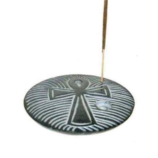 Porta incenso Ankh Bastoncini/Coni Pietre Ollare -- 10 Cm