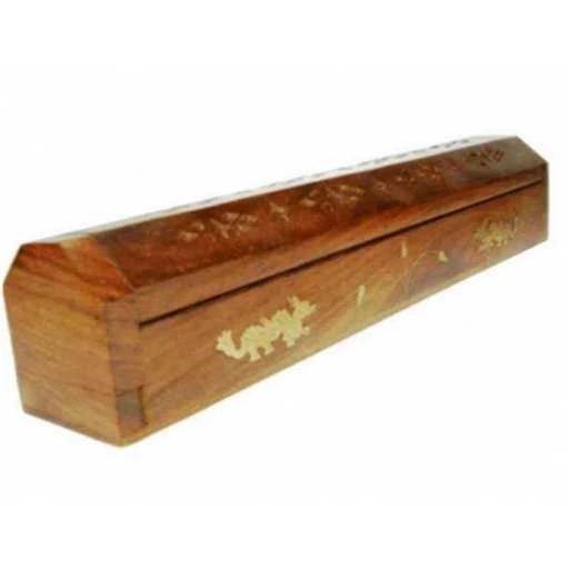 Porta incenso Con Contenitore In Legno Con Draghi -- 30 Cm