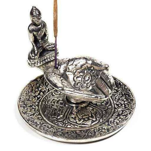 Porta incenso Mani Che Offrono Con Buddha -- 9x7 Cm