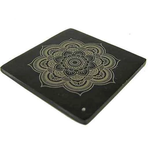 Porta incenso In Pietra Ollare Con Mandala -- 10,5 Cm