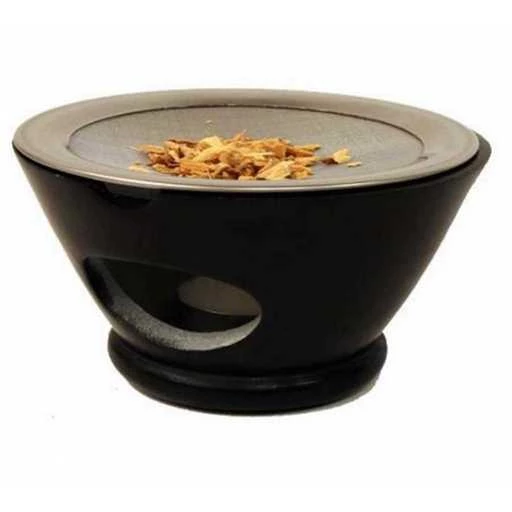 Incensiera Maroque Nero Con Setaccio -- 7x13 Cm