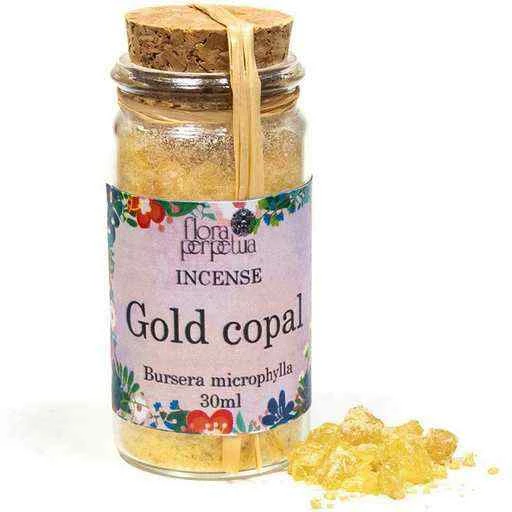 Incenso In Resina Gold Copal -- 19 G; 30 Ml in vetro