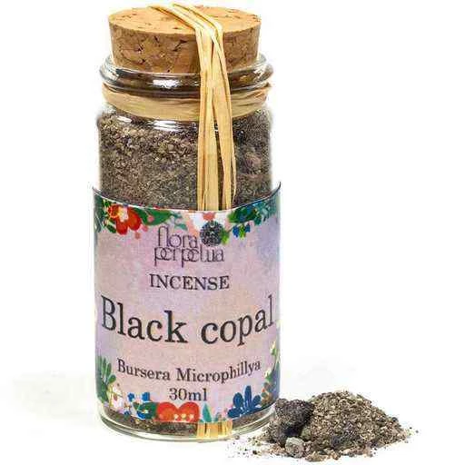 Incenso In Resina Copale Nero -- 17 G; 30 Ml in vetro
