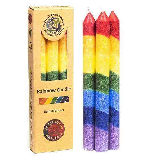 Candela Chakra Lunga Non Profumata x 3 -- 21x2,2 Cm