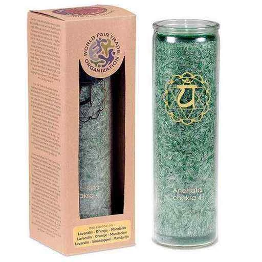 Candela Profumata 4° Chakra Stearina 100 Ore -- 21x6,5 Cm