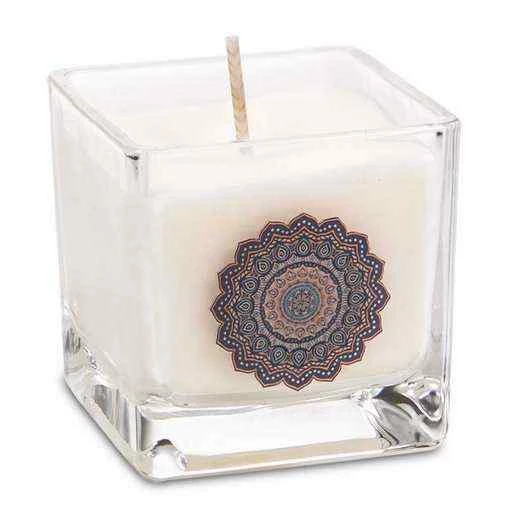 Candela Cera Di Colza Ecologica Profumata Mandala