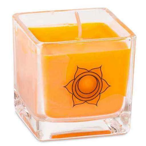 Candela Profumata Cera Di Colza Ecologica 2° Chakra -- 260