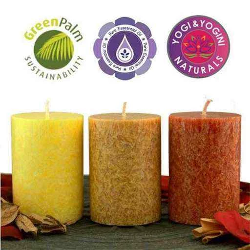 Candele Alla Stearina 3 X Sunset -- 8x5,5 Cm