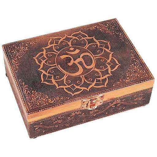 Scatola Tarocchi Om Color Rame -- 18x13x6 Cm