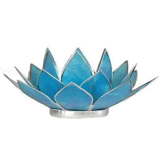 Loto Illuminazione 5° Chakra Azzurro -- 13,5 Cm