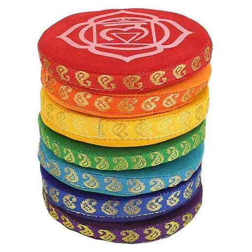 Cuscini Per Campane Tibetane Set 7 Chakra -- 9,5 Cm