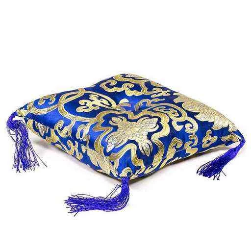 Cuscino Per Campane Tibetane Fiori Blu -- 12x12x4 Cm