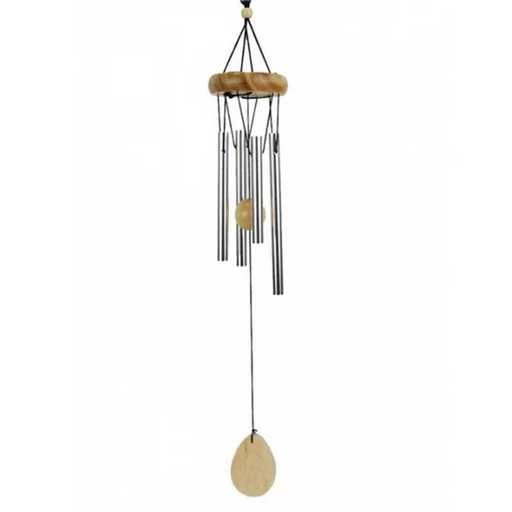 Campana A Vento 4 Canne E Legno -- 14 Cm