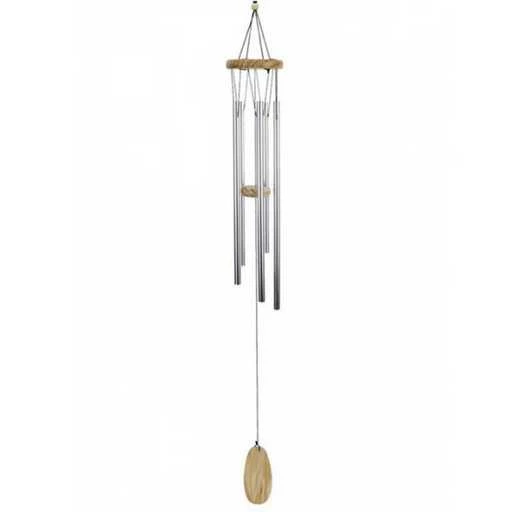 Campana A Vento 5 Canne E Legno -- 38 Cm