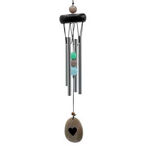 Campana A Vento Quattro Tubi Cattura Vento Cuore -- 35 Cm